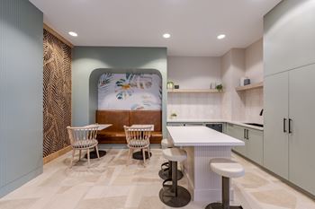Updated community kitchen space at one plantation apartments in plantation, fl 33324
